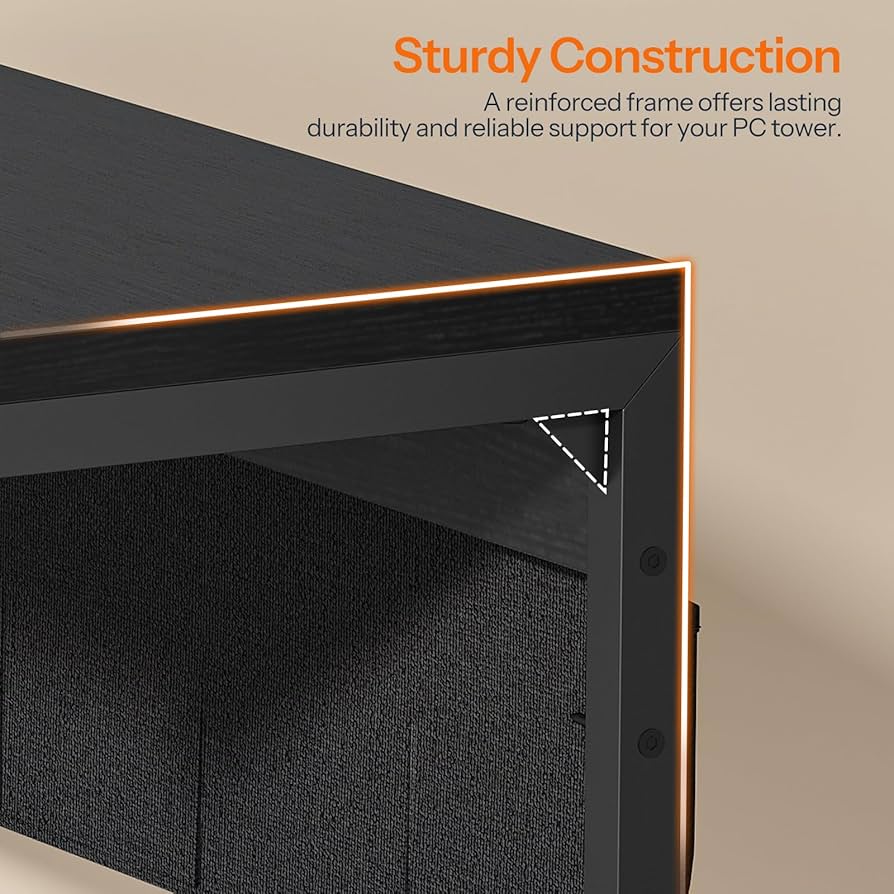 HOOBRO PC Stand with Charging Station, Height Adjustable Computer Tower Stand, 21.7″ L x 13.8″ W Mobile PC Tower Stand with Locking Casters & Storage Pockets, CPU Holder Stand Under Desk, for Home Office, Bedroom BB72UCJ01