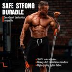 Resistance Bands with Handles, 175lb Exercise Bands for Working Out, Fitness Bands, Workout Bands with Door Anchor and Ankle Straps, Physical Therapy, Yoga, Strength Training Home Gym Equipment