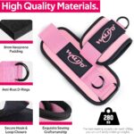 WALITO Ankle Resistance Bands with Cuffs, Exercise Bands for Legs and Butt, Booty Workout Equipment for Kickbacks and Hip Fitness Training