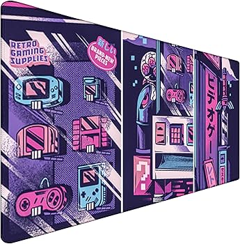 Japanese Comic Large Gaming Mouse Pad with Stitched Edges, Durable Non-Slip Natural Rubber Base, (31.5X15.7 Inch) Waterproof Laptop Pad Mat for Esports Pros/Gamer/Desktop/Office/Home