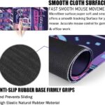 Japanese Comic Large Gaming Mouse Pad with Stitched Edges, Durable Non-Slip Natural Rubber Base, (31.5X15.7 Inch) Waterproof Laptop Pad Mat for Esports Pros/Gamer/Desktop/Office/Home