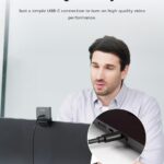 OBSBOT Meet 2-4K Webcam for PC with 1/2″ Sensor, AI Framing & Autofocus, Beauty Mode, Lightweight, Gesture Control, HDR, Dual Microphone, 60 FPS, Web Cam for Streaming, Meeting, Gaming. (Space Grey)