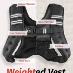 ZELUS Weighted Vest, 6lb/8lb/12lb/16lb/20lb/25lb/30lb Weight Vest with Reflective Stripe for Workout, Strength Training, Running, Fitness, Muscle Building, Weight Loss, Weightlifting