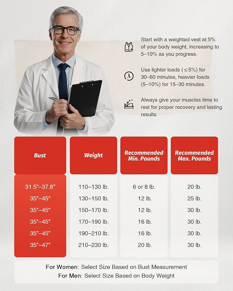 ZELUS Weighted Vest, 6lb/8lb/12lb/16lb/20lb/25lb/30lb Weight Vest with Reflective Stripe for Workout, Strength Training, Running, Fitness, Muscle Building, Weight Loss, Weightlifting