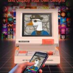 Divoom MiniToo Retro PC-Style Computer Speaker, Smart Pixel Screen with DIY Faces, Bluetooth & USB Audio, Alarm/White Noise Clock, Desk Setup Gift for Bedroom, Office & Gaming