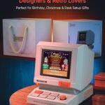 Divoom MiniToo Retro PC-Style Computer Speaker, Smart Pixel Screen with DIY Faces, Bluetooth & USB Audio, Alarm/White Noise Clock, Desk Setup Gift for Bedroom, Office & Gaming