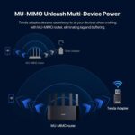 Tenda WiFi Adapter for Desktop PC, AX900 USB WiFi Adapter with Dual Band 600Mbps 5GHz/ 286Mbps 2.4GHz, Built-in Driver for Windows 11/10/7, USB WiFi Dongle(U11) (U11|WiFi 6|AX900)