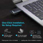 Tenda WiFi Adapter for Desktop PC, AX900 USB WiFi Adapter with Dual Band 600Mbps 5GHz/ 286Mbps 2.4GHz, Built-in Driver for Windows 11/10/7, USB WiFi Dongle(U11) (U11|WiFi 6|AX900)