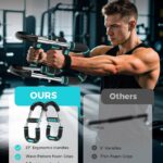 Twister Arm Trainer Chest Workout Equipment for Men & Women, Adjustable 5 Resistance (40-130 lbs) Home Gym Strength Trainer with Anti-Slip Handles & Carry Bag (Light Blue)