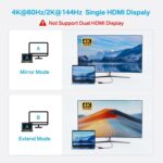 ACASIS USB C Hub 10Gbps, 6-in-1 Multiport Adapter with 4K 60Hz HDMI, 100W Power Delivery, USB A3.2 Data Port, USB C to HDMI Adapter for MacBook, Dell, Lenovo, Surface, iPad PRO, XPS(Black)