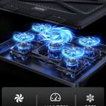 Kootek Laptop Cooling Pad, Laptop Cooler with 5 Quiet Fans for 12″-17″ Computer PC Notebook Gaming Laptop Fan, Height Adjustable Laptop Cooling Stand Laptop Accessories, Blue