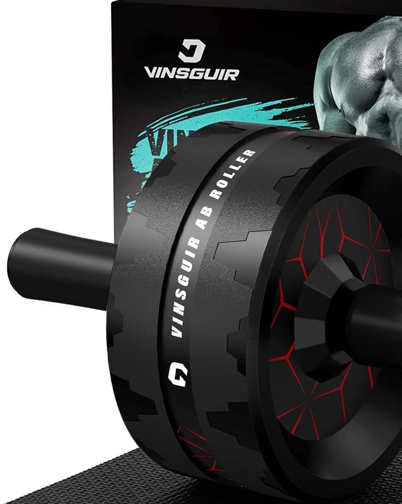 VINSGUIR Ab Roller Wheel, Abs & Core Workout Equipment for Home Gym with Knee Pad Accessories, Abdominal Wheel for Full-body Strength Training