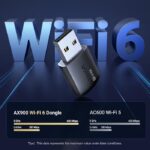 UGREEN WiFi Adapter for Desktop PC, AX900 USB WiFi 6 Adapter with 5GHz/2.4GHz Dual Band, Built-in Driver for Windows 10/11