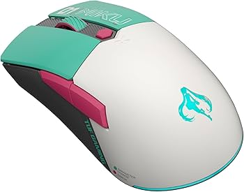 ASUS TUF Gaming Hatsune Miku Edition Mini Wireless Mouse – Right-Handed, 65g Lightweight, Compact, Tri-Mode Connectivity, 12K DPI, up to 134Hr Battery, RGB Miku Logo, PC/Mac Support – Aqua