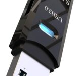 USB3.0 Micro SD Card Reader, 5Gbps 2-in-1 SD Card Reader to USB Adapter, Wansurs Memory Card Reader for SDXC, SDHC, MMC, RS-MMC, Micro SDXC, Micro SD, Micro SDHC and UHS-I Cards (1Pack Black)