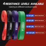 LEEKEY Resistance Bands, Exercise Bands with Handles,Pull Up Assist Bands – Band Set with Door Anchor – Bands for Working Out,Band for Men and Women Fitness Training,Home Workouts