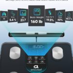 arboleaf Smart Scale for Body Weight, 8-Electrode Dual-Frequency BIA Bathroom Scale with 7-in-1 Display for BMI Body Fat Muscle Mass, Segmental Full Body Composition Analyzer, 50+ Metrics in App