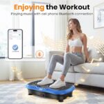AXV Vibration Plate Fitness Platform Exercise Machine Vibrating Shaking Full Body Shaker Workout Vibrate Stand Shake Board Sport Gym for Weight Loss Fat Burner for Women Men