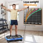 AXV Vibration Plate Fitness Platform Exercise Machine Vibrating Shaking Full Body Shaker Workout Vibrate Stand Shake Board Sport Gym for Weight Loss Fat Burner for Women Men