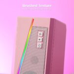 Redragon GS520 RGB Desktop Speakers, 2.0 Channel PC Computer Stereo Speaker with 6 Colorful LED Modes, Enhanced Sound and Easy-Access Volume Control, USB Powered w/ 3.5mm Cable, Pink