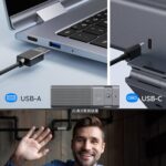 AIRHUG 3 in 1 1080P Webcam with Microphone & Speaker, USB Camera for Video Conferencing/Online Class/Gaming Live, Built-in Privacy Cover