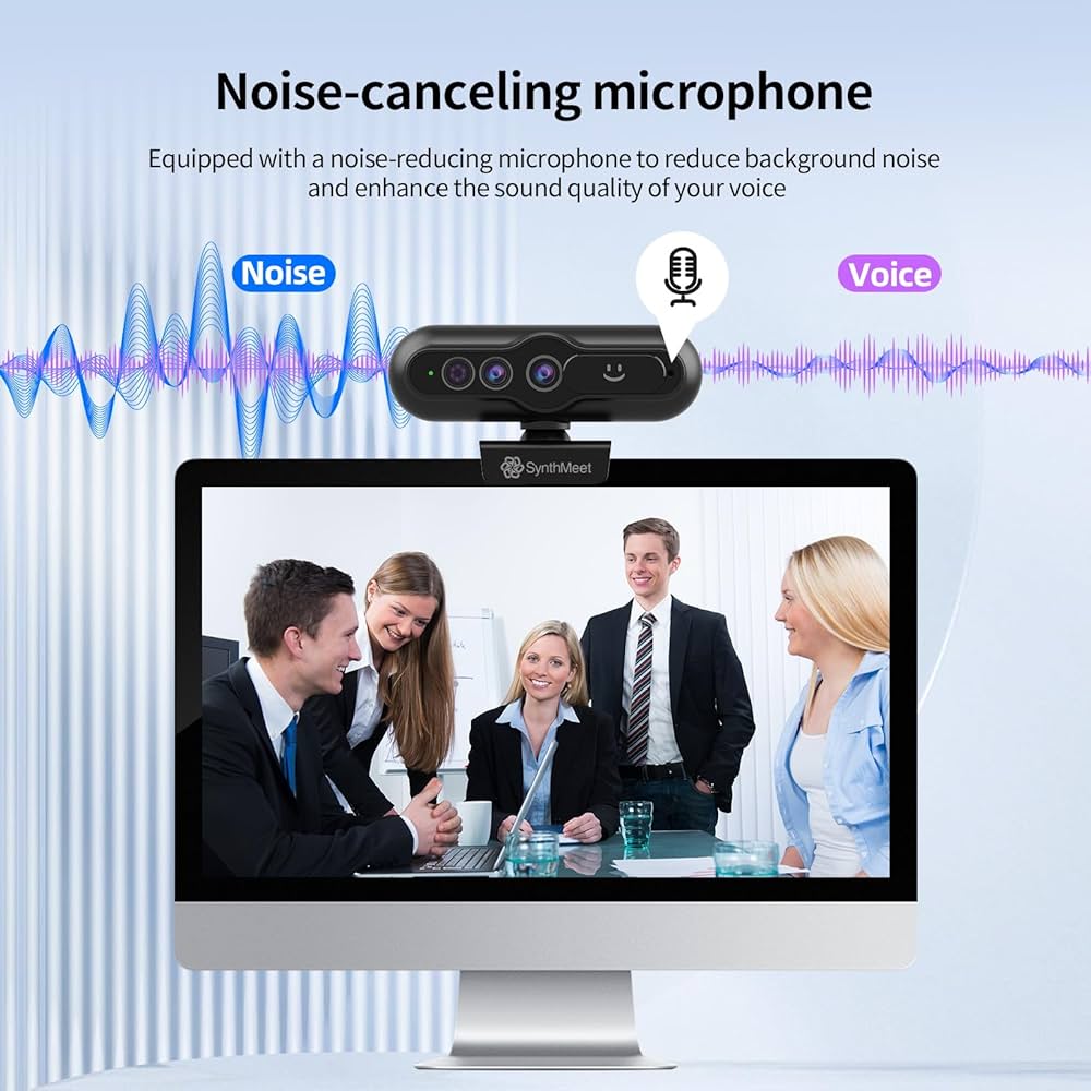 2K Windows Hello Webcam, Windows Hello Facial Recognition, 2K Camera Auto Light Correction, USB Webcam with Microphone, Wide Field of View, Privacy Cover, Works with Microsoft Teams, Zoom, Google Meet