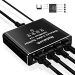 Ethernet Splitter 1 to 4 Network Cable Splitter 1000Mbps High Speed RJ45 Internet Splitter Adapter with USB Power Cable for Cat 5/5e/6/7/8 Cable