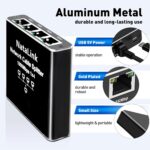 Ethernet Splitter 1 to 4 Network Cable Splitter 1000Mbps High Speed RJ45 Internet Splitter Adapter with USB Power Cable for Cat 5/5e/6/7/8 Cable