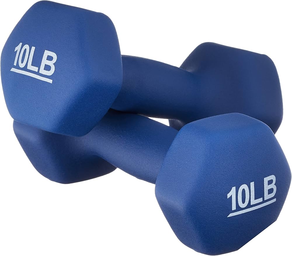 Amazon Basics Neoprene Dumbbell Hand Weights for Exercise and Muscle Toning