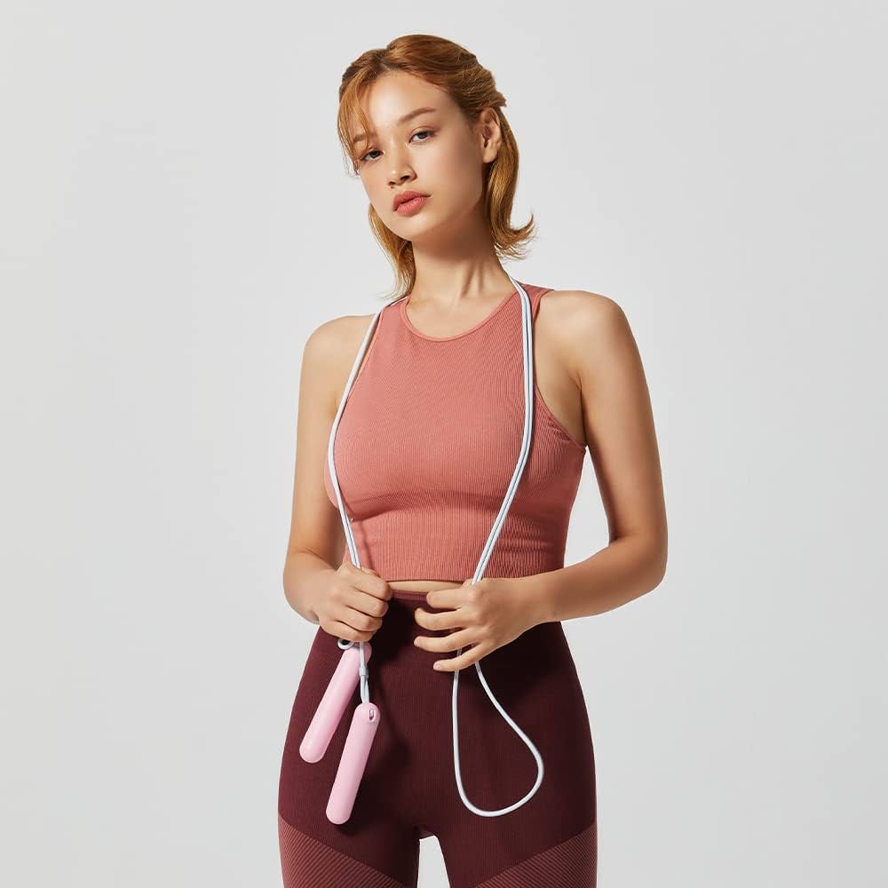 Tangram Smart Rope Rookie – App-Connected Jump Rope for Fitness and Workouts, Adjustable Length, Bluetooth Enabled, Track Calories and Jumps