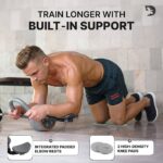 DMoose Fitness Ab Roller Wheel with Elbow Support & 2 Knee Pads – Abdominal Exercise Trainer for Core Strength Training – Ultimate Abs Workout Equipment for Home and Gym – Ab Machine for Men & Women