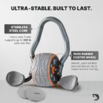 DMoose Fitness Ab Roller Wheel with Elbow Support & 2 Knee Pads – Abdominal Exercise Trainer for Core Strength Training – Ultimate Abs Workout Equipment for Home and Gym – Ab Machine for Men & Women