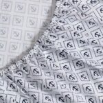 Nautica – Twin XL Size Sheet Set, Crisp & Cool Bedding with a Light and Breathable Feel, 3 Piece Bed Sheets with Deep Pocket Fitted Sheet & Matching Pillowcase (Diamond Anchor Blue)