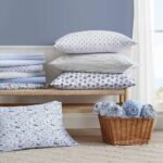 Nautica – Twin XL Size Sheet Set, Crisp & Cool Bedding with a Light and Breathable Feel, 3 Piece Bed Sheets with Deep Pocket Fitted Sheet & Matching Pillowcase (Diamond Anchor Blue)