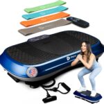 Lifepro Waver Vibration Plate Exercise Machine for Lymphatic Drainage, Muscle Activation, Full-Body Workout Vibrating Platform with Loop Bands, Fitness Equipment for Strength Toning & Fat Loss