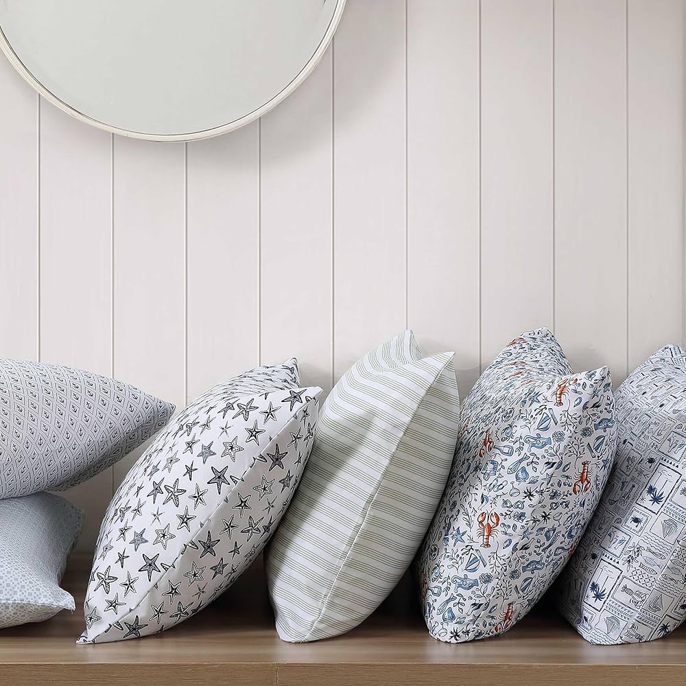 Nautica – Twin XL Size Sheet Set, Crisp & Cool Bedding with a Light and Breathable Feel, 3 Piece Bed Sheets with Deep Pocket Fitted Sheet & Matching Pillowcase (Diamond Anchor Blue)