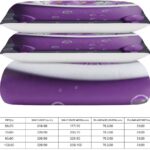 Purple Bathtub and Daisy Comforter Set, Soft Bedding Set with 1 Comforter Cover & 2 Pillowcases, Breathable 3 Piece Bedding Sets for Home, Hotel, Gift, 86″x70″