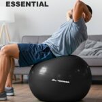 Trideer Exercise Ball for Yoga, Pilates & Fitness – Stability Ball Equipment for Home Gym & Office Chair, Core & Balance Training Accessories, Physical Therapy Equipment, Quick Pump Included, 5 Sizes