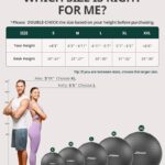 Trideer Exercise Ball for Yoga, Pilates & Fitness – Stability Ball Equipment for Home Gym & Office Chair, Core & Balance Training Accessories, Physical Therapy Equipment, Quick Pump Included, 5 Sizes