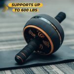 Ab Roller Wheel – Ab Wheel Roller & Knee Mat – Rueda Para Abdominales – Abdominal Wheel – Abs Roller for Men & Women – Home Gym Equipment