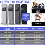 Resistance Bands for Working Out with Workout Bands Guide. 4 Booty Bands for Women Men Fabric Elastic Bands for Exercise Bands Resistance Bands for Legs Bands for Working Out Hip Thigh Glute Bands Set