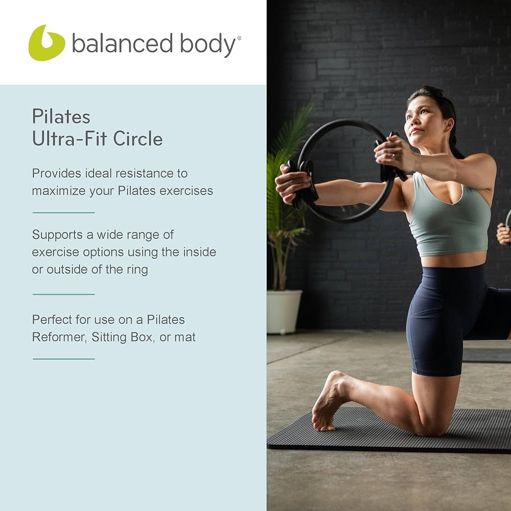 Balanced Body Ultra-Fit Circle Pilates Ring, Body Ring, Great Exercisers for Legs, Fitness Circle, Thigh Exercise, Pilates Circle, Pilate Ring Fitness Equipment for Home or Studio