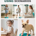 Trideer Wobble Cushion Core Balance Disc, Flexible Seating for Classroom Elementary, Wiggle Seat for Sensory Kids, Balance Pad with Inflation Pump