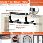 Ally Peaks Pull Up Bar for Doorway | Thickened Steel Max Limit 440 lbs Upper Body Fitness Workout Bar| Multi-Grip Strength for Doorway | Indoor Chin-Up Bar Fitness Trainer for Home Gym Portable