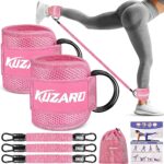 Ankle Resistance Bands with Cuffs, Ankle Weights Bands for Working Out, Women Leg and Glutes Workout Equipment, Exercise Bands for Kickbacks, Butt and Booty Trainer, Home Gym Fitness Equipment