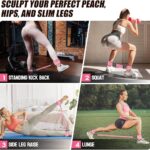 Ankle Resistance Bands with Cuffs, Ankle Weights Bands for Working Out, Women Leg and Glutes Workout Equipment, Exercise Bands for Kickbacks, Butt and Booty Trainer, Home Gym Fitness Equipment