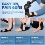 Foot and Calf Stretcher-Stretching Strap For Plantar Fasciitis, Heel Spurs, Foot Drop, Achilles Tendonitis & Hamstring. Yoga Foot & Leg Stretch Strap.