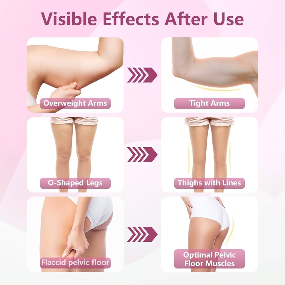 Thigh Trainer, 360°Adjustable Pelvic Floor Muscle Trainer with LED Display, Inner Thigh Exerciser with 20LB Resistance Band for Women, Home Fitness Equipment for Hip, Leg, Arm