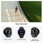 Garmin® Forerunner® 970, Premium GPS Running and Triathlon Smartwatch, AMOLED Display, Built-in LED Flashlight, Carbon Gray DLC Titanium with Black Case and Translucent Whitestone Band