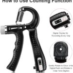 KDG Hand Grip Strengthener 2 Pack Adjustable Resistance 10-130 lbs Forearm Exerciser，Grip Strength Trainer for Muscle Building and Injury Recovery for Athletes